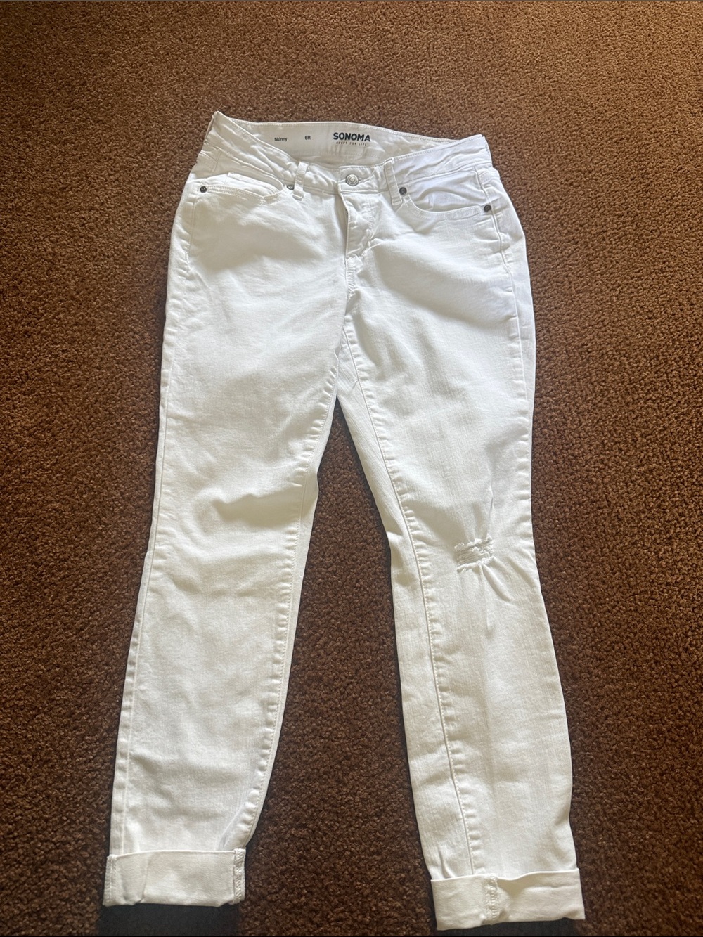Sonoma White Skinny Jeans - Slim Fit size 6R